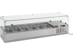 Professionele Gekoelde Opzetvitrine 8x 1/4 GN RVS Combisteel