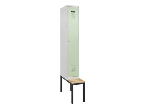 locker met bank,HxBxD 2120x300x815mm,1vak,vak B 300mm,cilinderslot