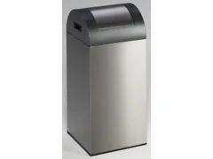 Afvalverzamelaar Zelfblussend 60 Liter 800X320X320Mm Klemring Zilver