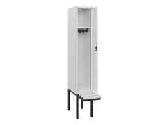 locker met bank,HxBxD 1950x300x815mm,1vak,vak B 300mm,cilinderslot