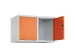armoire superposable,p. Armoire vestiaire,2compart.