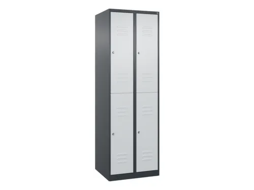 dubbeldekse locker,HxBxD 1850x600x500mm,2x2vak.,vak B 300mm