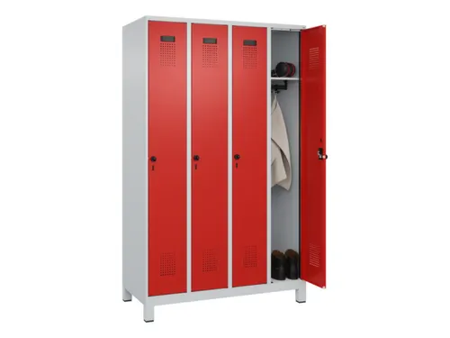 locker,HxBxD 1950x1200x500mm,4vak,vak B 300mm,draaigrendel,voeten