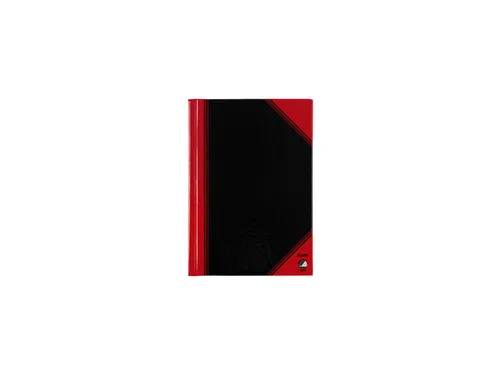 Notitieboek Bantex zwart/rood A6 lijn 70gr 96vel