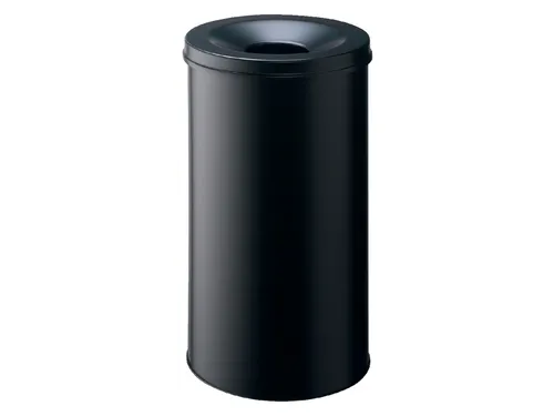 Afvalbak + Vlamdover Safe Rond 60 Liter Zwart