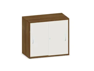 schuifdeurkast,HxBxD 720x800x430mm,decor romp noten,decor front wit - 1