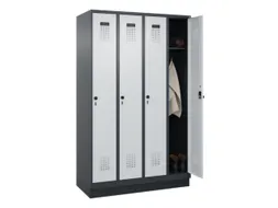 locker,HxBxD 1950x1200x500mm,4vak,vak B 300mm,draaigrendel,sokkel