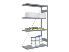 Rvs Inhaakstelling Aanbouw 1750x1010x435mm 4legborden Vaklast 200kg