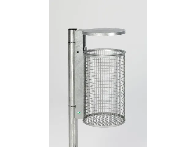 Afvalbak van draadgaas,v. buiten,50l,HxØ 740x430mm,romp verzinkt