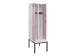 locker met bank,voor scheiding van kleding,HxBxD 2120x600x815mm,2vak
