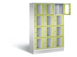Lockerkast 1800x1200x500mm 3x4 vakken Cilinderslot, Sokkel, RDS1108060