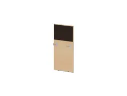 baliepaneel,v. bureau,aanbouw links,B 600mm,NE-esdoorn,BN2036-bruin