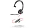 Micro-casque Poly Blackwire 3310 monaural USB-C + adaptateur USB-C/A