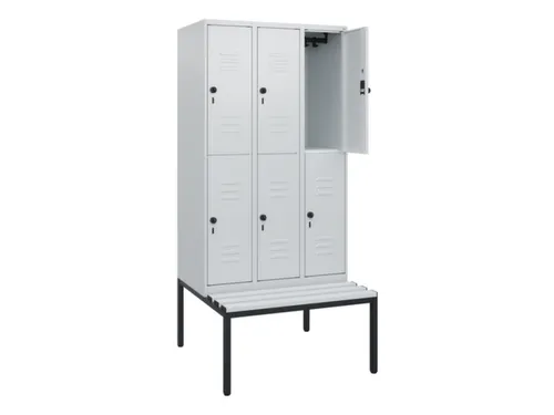 Dubbeldekse dekenkist,HxBxD 1950x900x815mm,3x2vak.,vak B 300mm