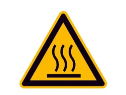 Waarschuwingsbord,V. Binnen/Buiten,Waarschuwing: Heet Oppervlak