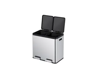 Afvalbak EKO Essential Recycler pedaalemmer 2x22 liter RVS - 4