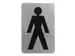Infobord toilet Man RVS 6x11cm