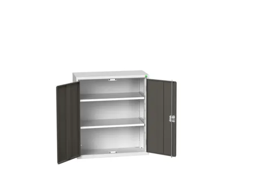 wandkast 900x800x350mm 2xStalen bodem sokkel Ral 7035 front Ral 7016