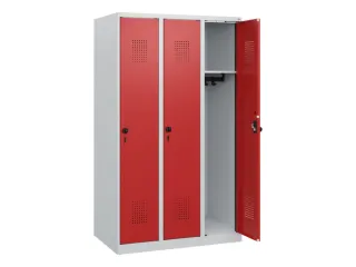 schoollocker,HxBxD 1530x900x500mm,3vak,vak B 300mm,draaigrendel - 1
