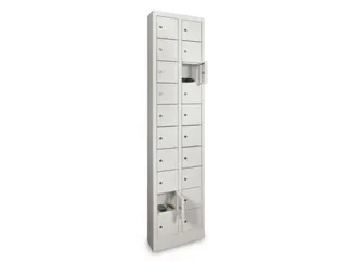 lockerkast,HxBxD 1950x460x200mm,2x10vakken,cil.-slot,sokkel - 1