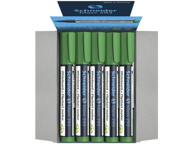 Boardmarker Schneider Maxx 293 beitelpunt 2-5 mm groen