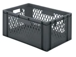 Euronorm-Stapelbak 61l H X L X B 320x600x400mm Grijs