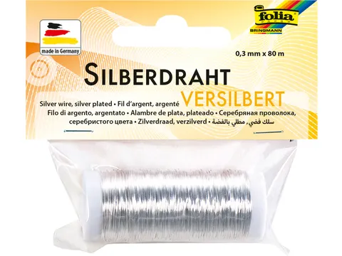 Zilverdraad Folia 0.3mmx80m