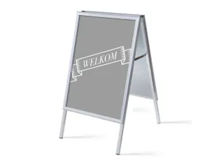 Stoepbord A1 complete set met print "WELKOM" Grijs - 1