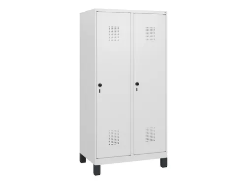 schoollocker,HxBxD 1630x800x500mm,2vak,vak B 400mm,draaigrendel,voeten