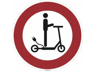 verbodsbord,Doorgang voor e-scooter verboden,PVC,lang nalichtend - 1