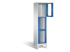 lockerkast 1850x420x500mm 1x3 vakken Cilinderslot Poten, RAL5010