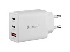 Intenso GaN Power adapter 65 W 2x USB-C 1x USB-A Wit