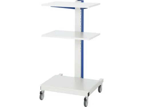 pc-station,HxBxD 1230x650x650mm,3legb.,niveaus lichtgrijs