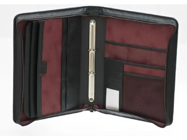 Oran aktemap 29x37x5,5cm 10 inch polyester zwart bordeaux