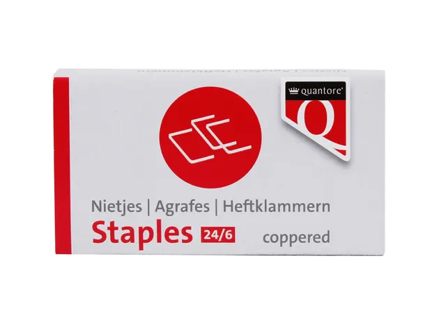 Nieten Quantore 24/6 verkoperd 1000stuks