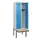 locker met bank,HxBxD 1950x600x815mm,2vak,vak B 300mm,draaigrendel