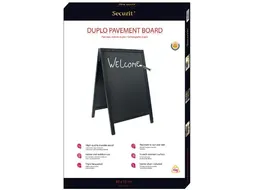 Securit Stoepbord Woody Zwart Ft 55x85 cm