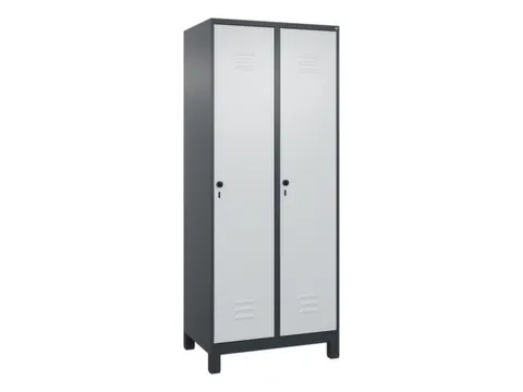 armoire vestiaire noir et blanc HxlxP 1950x800x500mm 2compart.