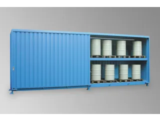 Stellingcontainer Gevaarlijke Stoffen Max. 48X200L Vaten Staand - 2