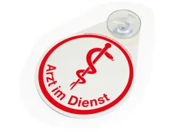 aanwijzingsbord,m. zuignap,v. binnen,"Dienstdoende arts",HxB 110x80mm