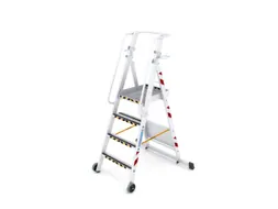 verrijdbare platformladder,bordes HxBxD 1600x500x450mm