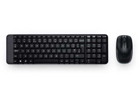 Logitech Wireless Combo MK220, Taille réelle (100 %), Sans fil, USB,