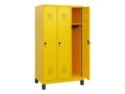 schoollocker,HxBxD 1630x900x500mm,3vak,vak B 300mm,draaigrendel,voeten