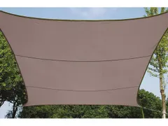 Voile Solaire carré 5x5m Gris taupe