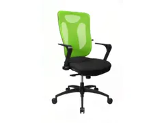 Bureaustoel,Synchroonmech.,M. Armleuningen,Zitting Stof Zwart