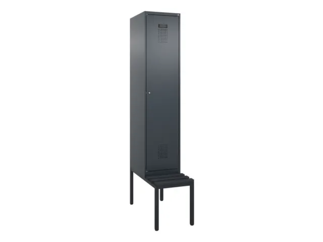 locker met bank,voor scheiding van kleding,HxBxD 2120x400x815mm,1vak