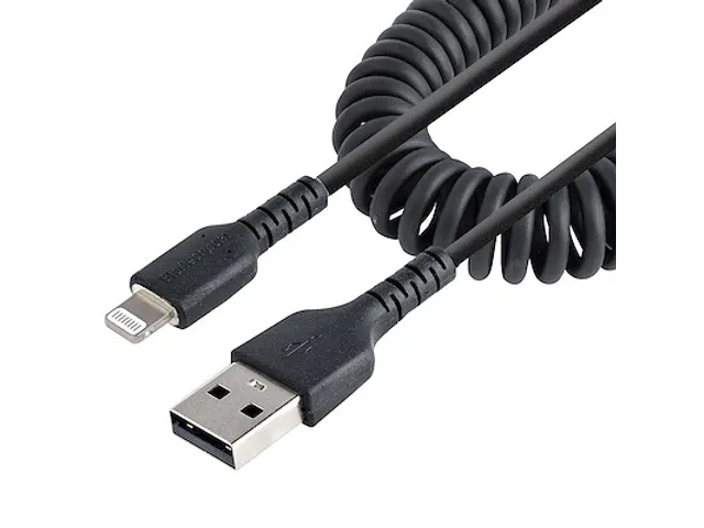 USB A naar Lightning Kabel 1 Meter Zwart, MFi Gecertificeerd, iPhone L