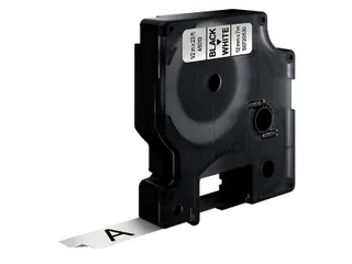 Labeltape Dymo 45013 D1 720530 12mmx7m zwart op wit - 3