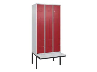 Z-garderobekast,HxBxD 2120x900x815mm,6vak,vak B 300mm,cil.-slot - 1