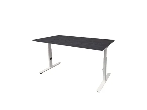 Bureau Linesto Plus Hoogte instelbaar 180x90 houtprint schaduw wit